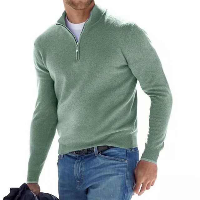 Merino Herrenpullover mit V-Ausschnitt - Herbstzauber Torino
