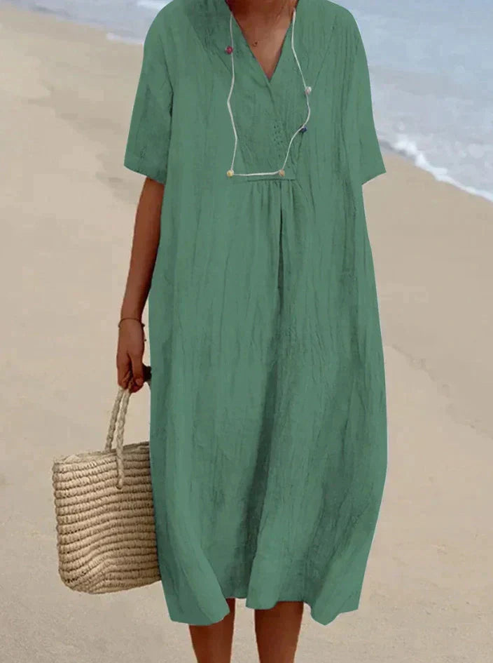 Sommerkleid aus Baumwoll-Leinen - Aria, 2025 Kollektion