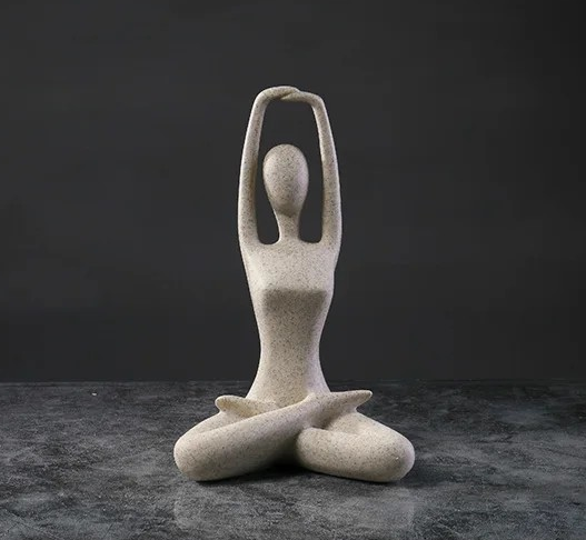 ZenJoy Frau in Yoga Statue – Moderne Innenraumdekoration aus Resin