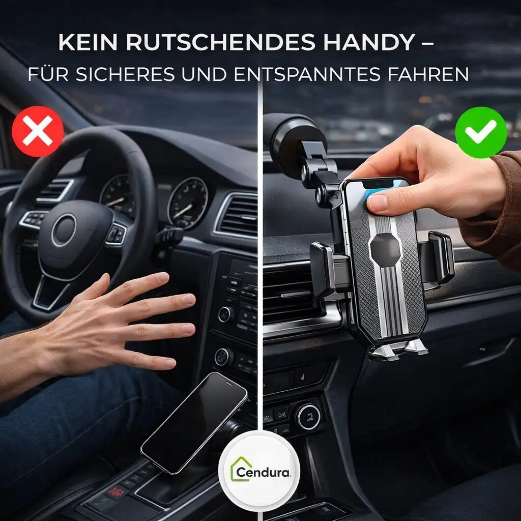Handyhalterung fürs Auto | Handyhalterung mit Saugnapf & 360° Drehbar | LuxGrip