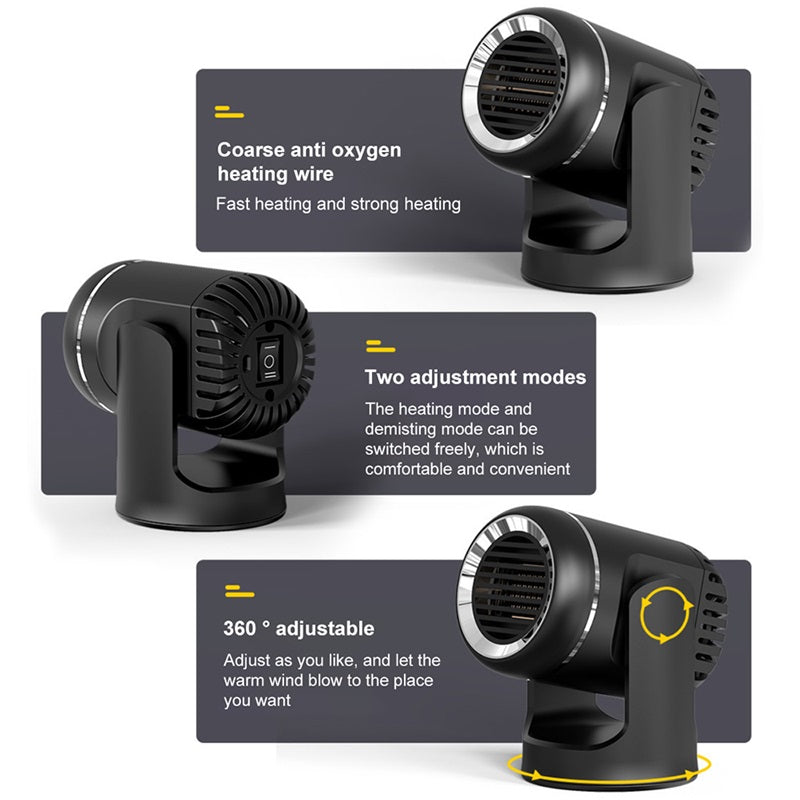 12V Autoheizung – Tragbare Autoheizung mit 360° Rotation & Sicherheit