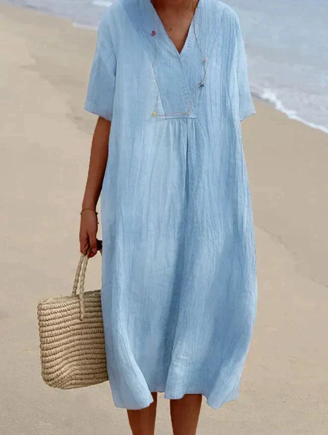 Sommerkleid aus Baumwoll-Leinen - Aria, 2025 Kollektion