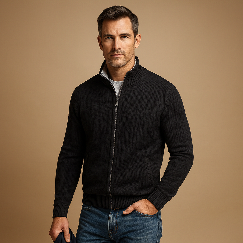 Herren Weste mit Reißverschluss – Bequem und Stilvoll im Mailand Design