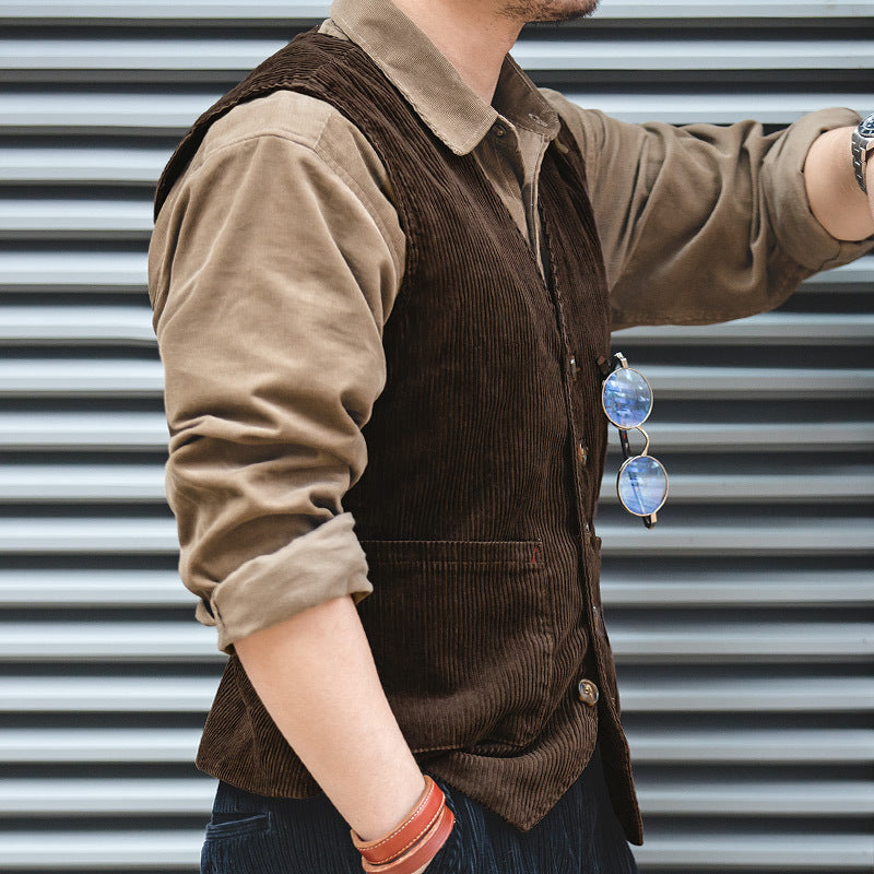 Herrenjacke aus Kord im angesagten Vintage-Stil