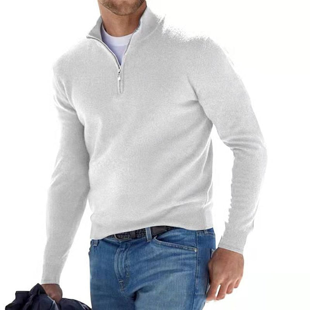 Merino Herrenpullover mit V-Ausschnitt - Herbstzauber Torino