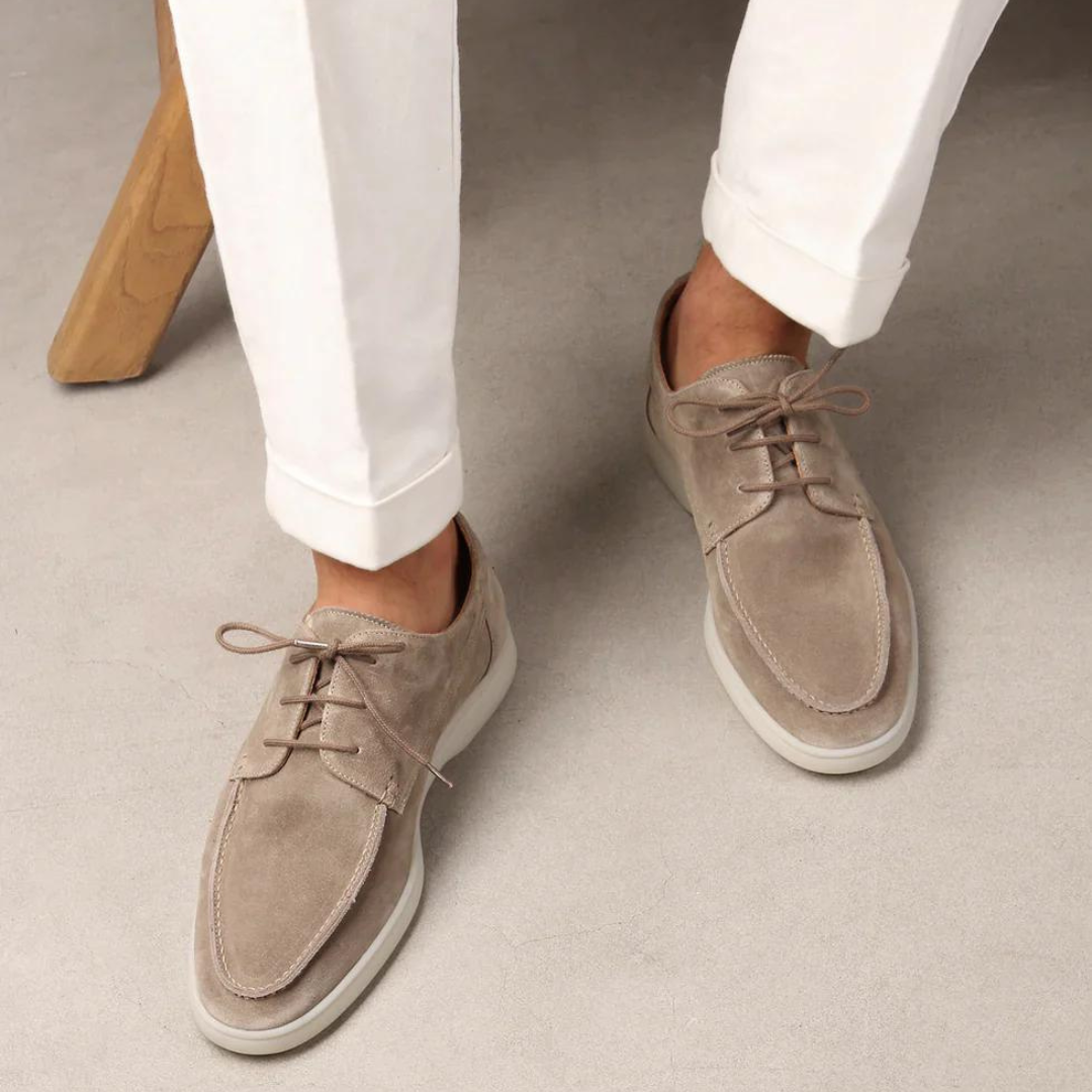 Herren-Leder-Loafers mit Schnürung - Luxuriös und Herbstlich 2025 - Diederik