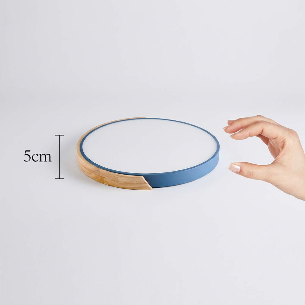 Skandinavische Holz-LED-Deckenleuchte – Modernes Flush-Mount-Design für eine gemütliche Atmosphäre