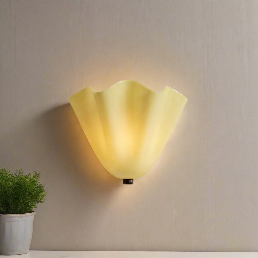 Retro Buntglas Rock Muschel Wandlampe LED 1-Licht