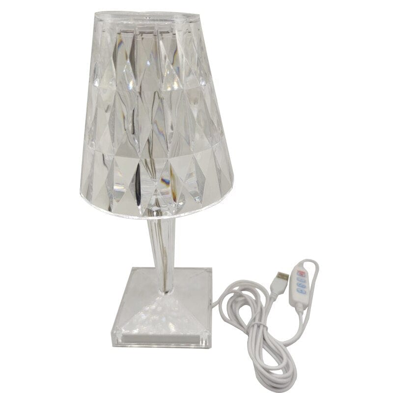 Frendorf | LED Kristall Tischlampe | Elegantes Diamant Design