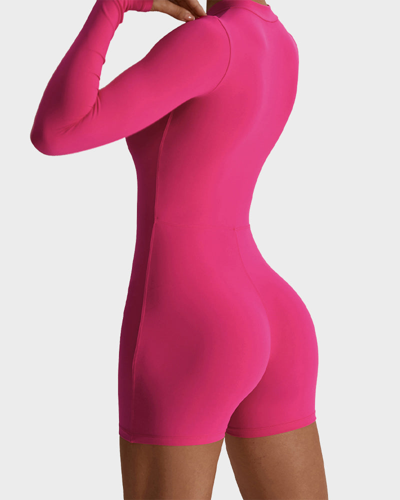 EliteFit Luxe Zip Jumpsuit Shorts | Leichtgewicht und stilvolles Workout-Essential für ultimativen Komfort und Leistung