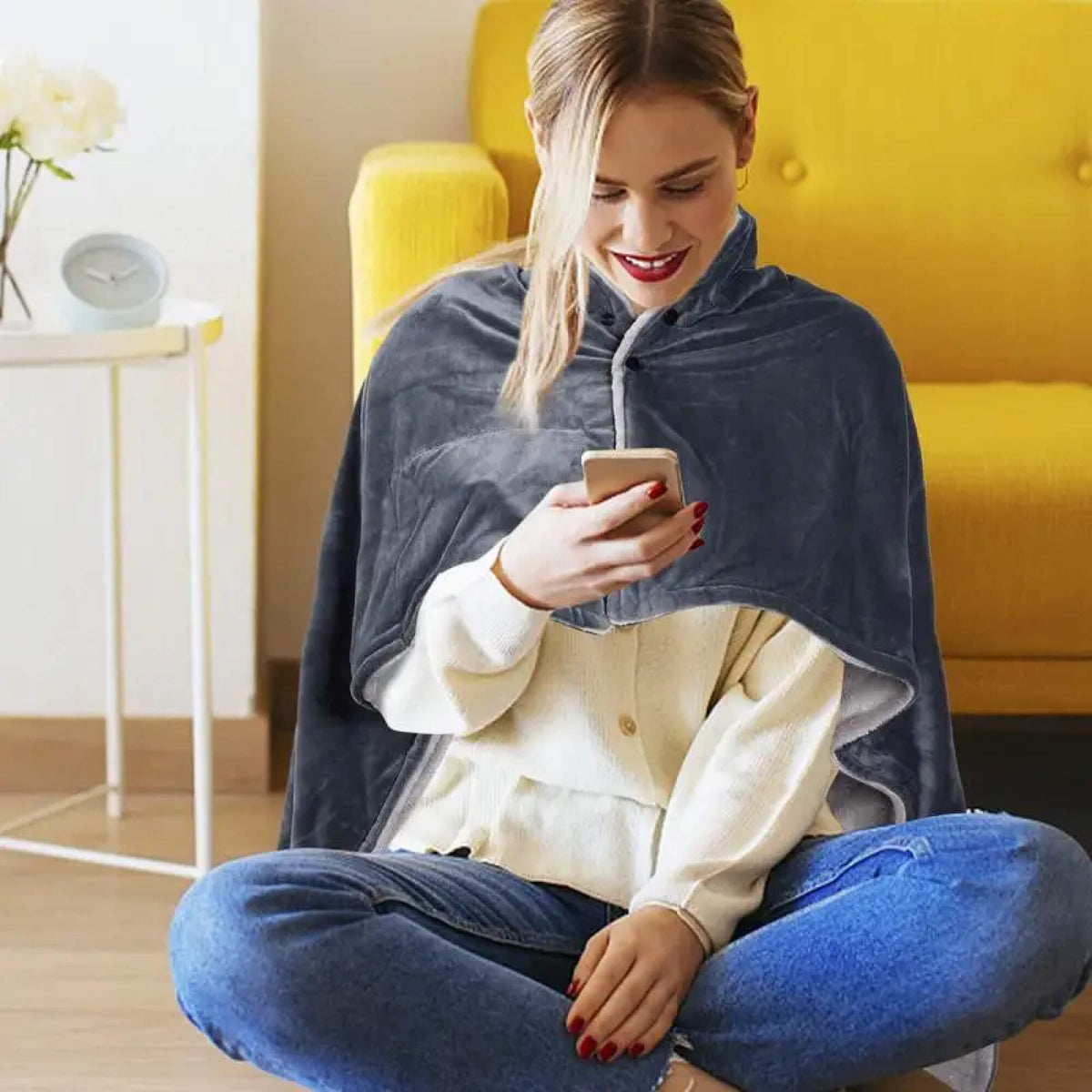 Elektrische Decken mit Fleece – Tragedecke und Poncho mit Heizung
