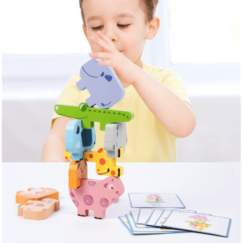 SensoryElegance Luxe Tier Stapelspiel | Kreatives und pädagogisches Spiel zur sensorischen Stimulation
