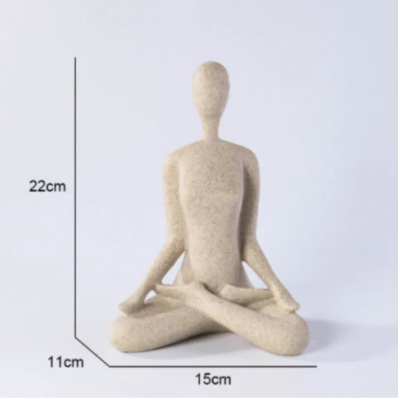 ZenJoy Frau in Yoga Statue – Moderne Innenraumdekoration aus Resin