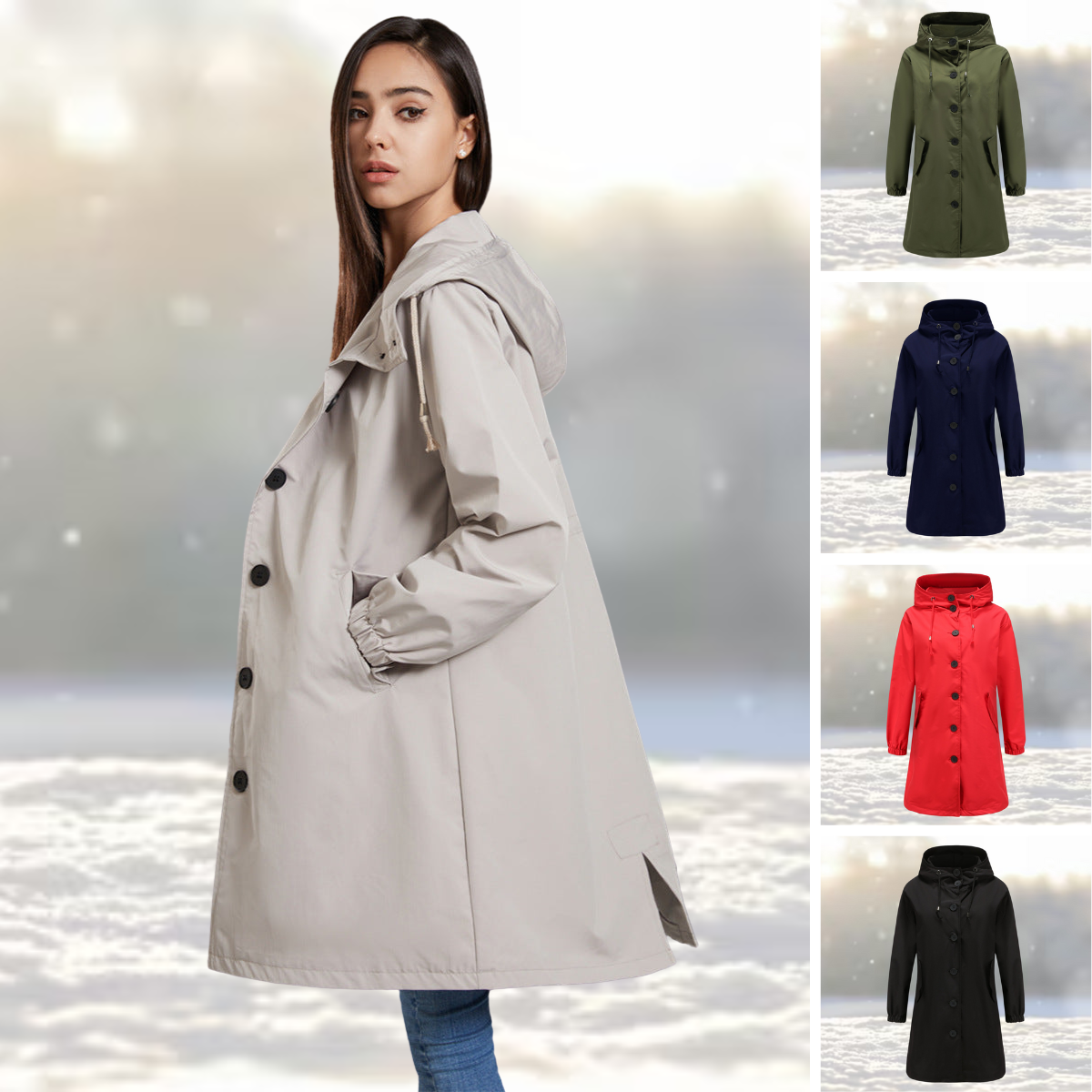 Wasserbeständiger Trenchcoat für Damen – Stilvolle Regenjacke für Jedes Wetter
