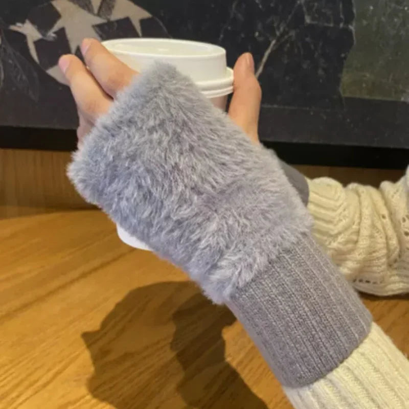 Unisex Fleece Fingerlose Handschuhe – Warm, Weich und Funktional