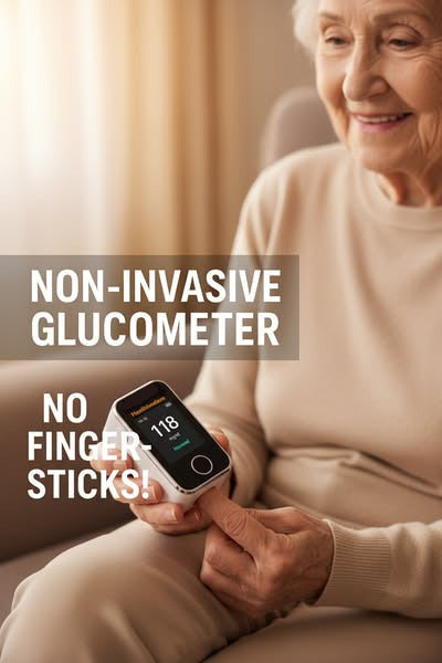 Nicht-invasiver Blutzucker-Monitor — 5-Sekunden-Ablesung | - 99% Genauigkeit 8-1