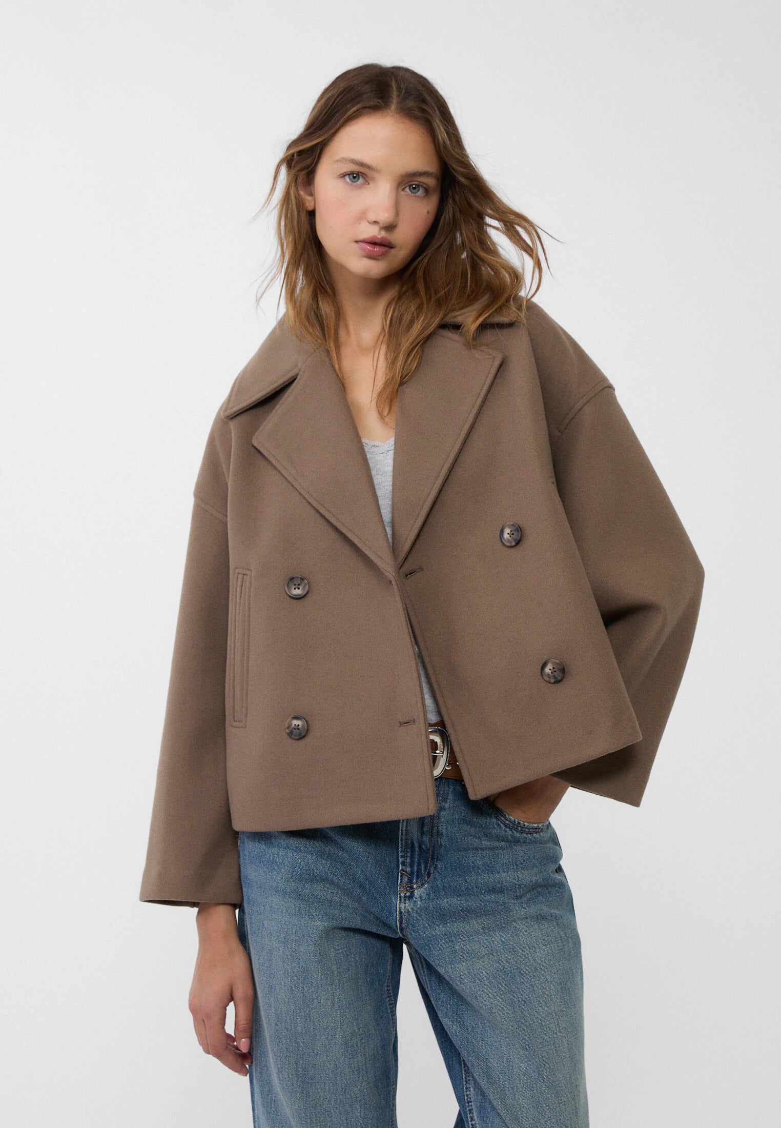 Anna™ Kurze Doppelreiher Jacke