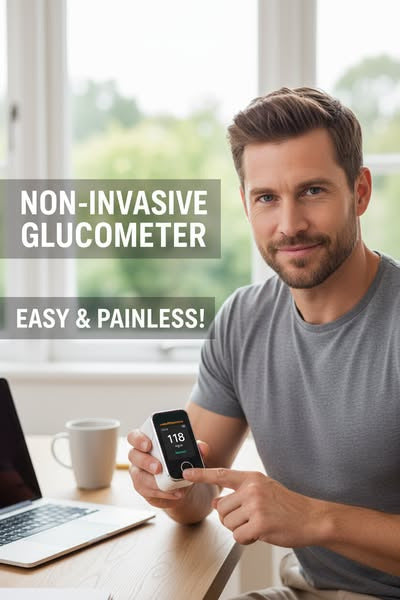 Nicht-invasiver Blutzucker-Monitor — 5-Sekunden-Ablesung | - 99% Genauigkeit 8-1