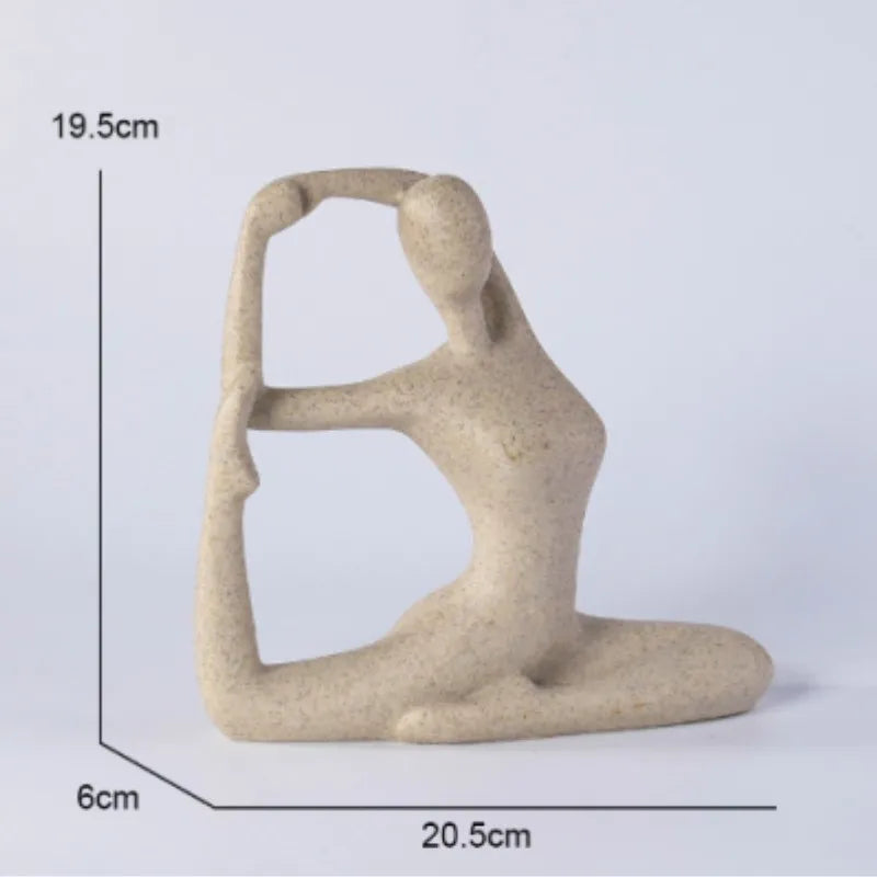 ZenJoy Frau in Yoga Statue – Moderne Innenraumdekoration aus Resin