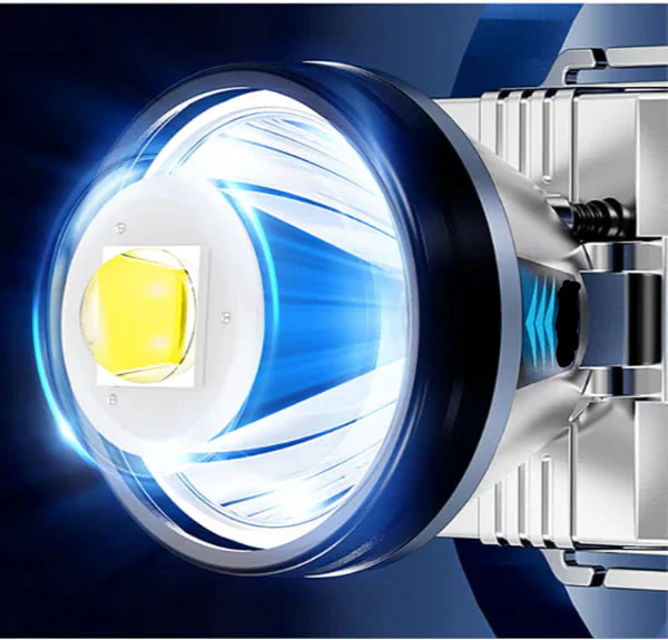 LuxeBeam LED Stirnlampe | Beleuchte deinen Weg mit einer ultrahellen und langlebigen Lichtquelle für nächtliche Abenteuer.