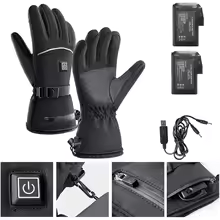 Elektrische Winterhandschuhe - Beheizt | 3 Temperaturstufen | Wasserdicht