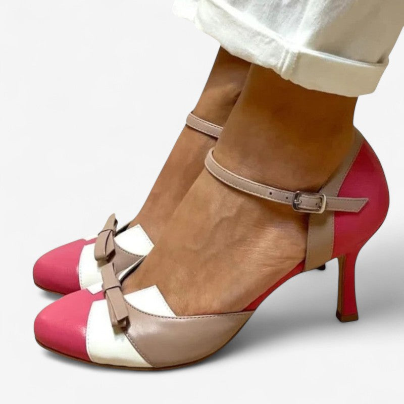 Damen Pumps mit runder Spitze und verstellbaren Riemen