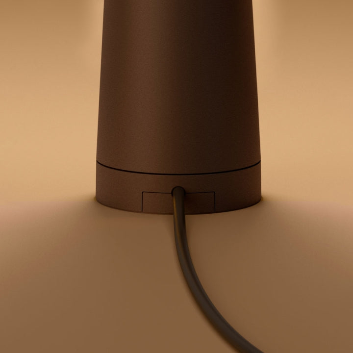 Skulptur Tischlampe Drahtlose LED Lampe Massives Aluminium 10000mAh Akku 3-Stufen Dimmung CRI 90 USB-C Ladeanschluss Warmweiß 2700K
