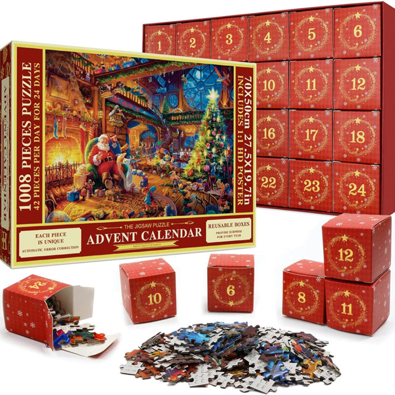 Julepuslespill Adventskalender - 24 Tage Countdown