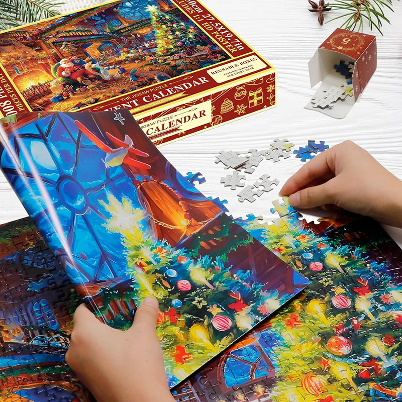 Julepuslespill Adventskalender - 24 Tage Countdown