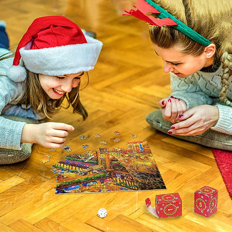 Julepuslespill Adventskalender - 24 Tage Countdown