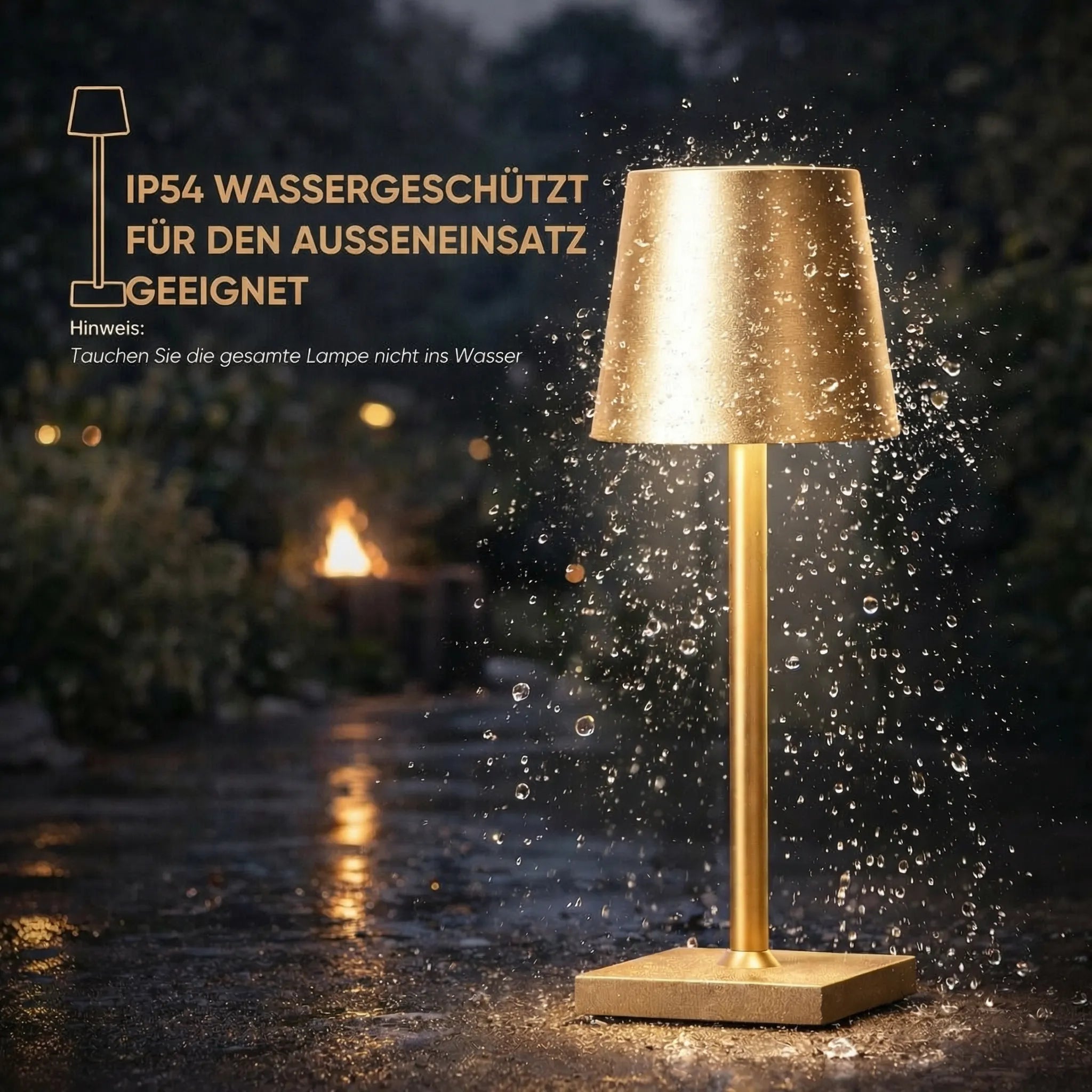Drahtlose Tischlampe | Tischbeleuchtung mit Akku | TischLicht