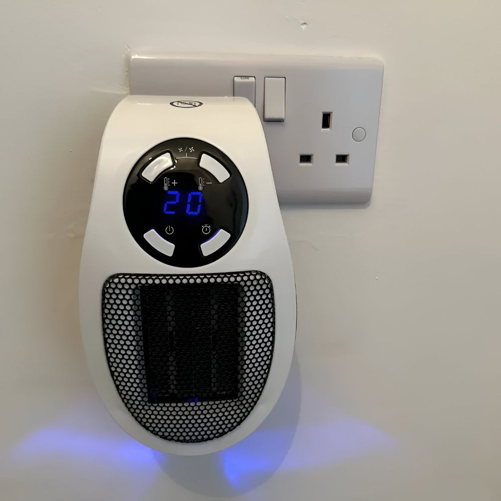Keramischer Heizlüfter | Heizung für Steckdose | Leiser Mini-Heizlüfter | ThermoDock