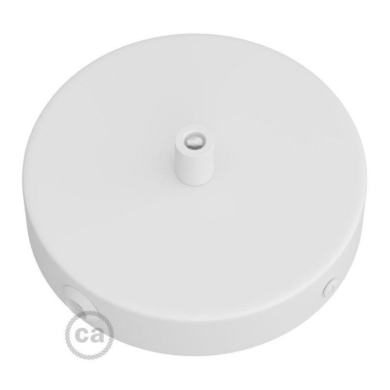 Rosette für 1 Lampe Ø12 Matt Weiß mit Seitenlöchern