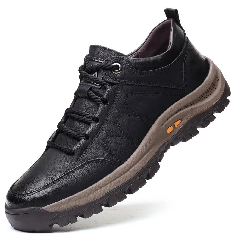 Echtes Leder Handgenähte Freizeitschuhe Herren