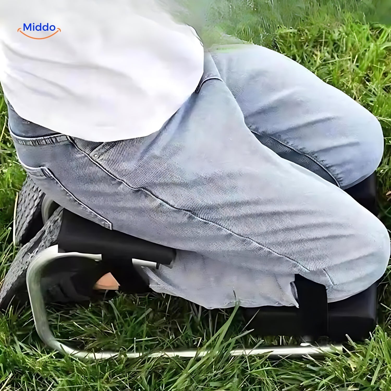KneeEase Gartenkniepolster & Hocker | Tragbar mit verstellbarem Haltegriff für optimalen Komfort