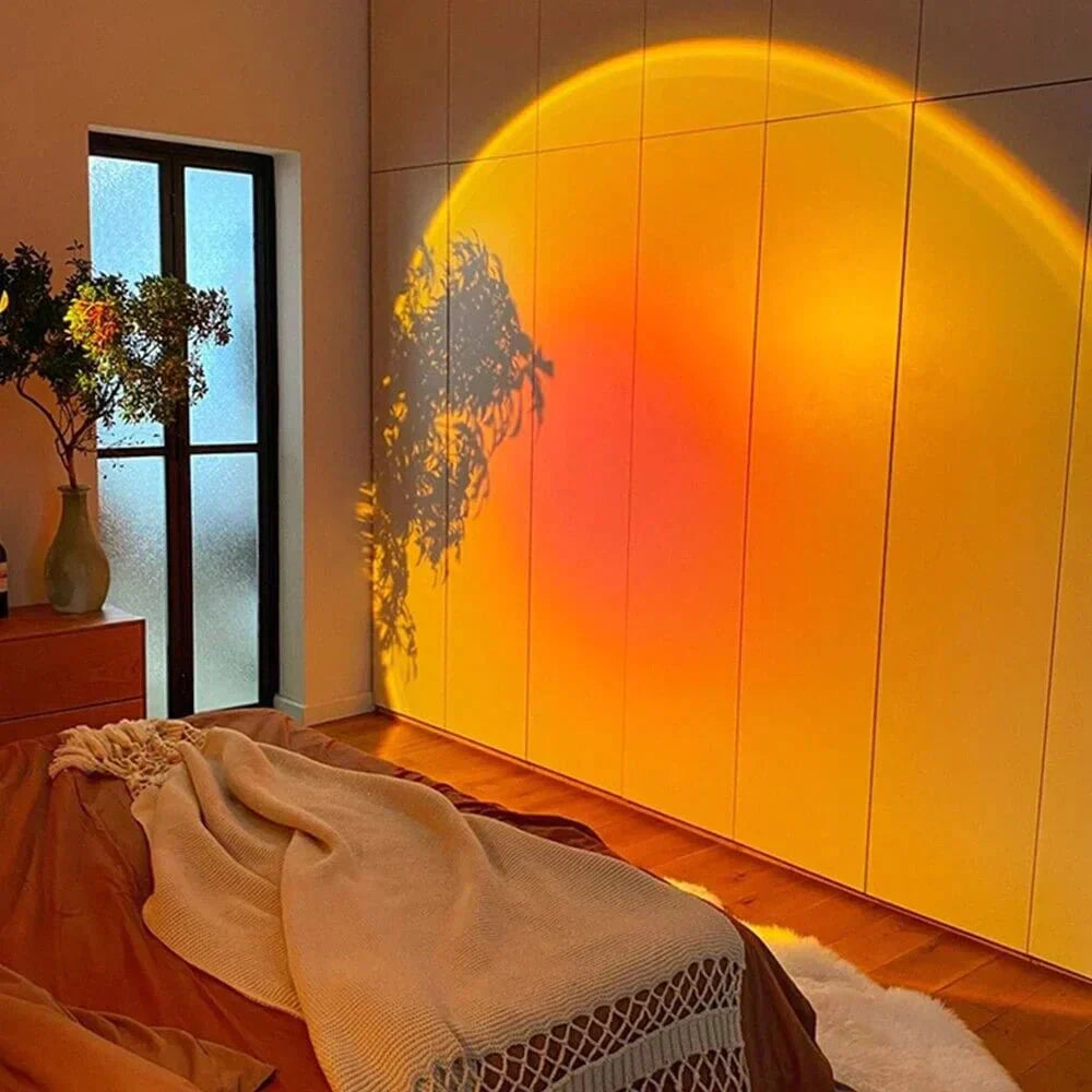 Moderne Tischlampe Sunsetlampe Warmweiß Design
