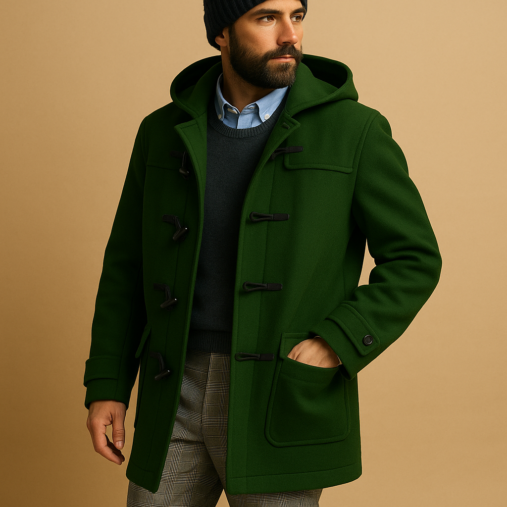 Langer Mantel für Herren mit lässigem Schnitt | Ideal für den Winter
