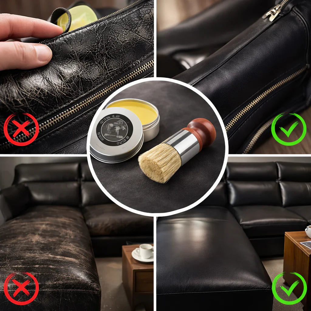 Lederpflege für Sofa, Auto, Schuhe & mehr | Lederbalsam für gepflegtes Leder | LederGlanz