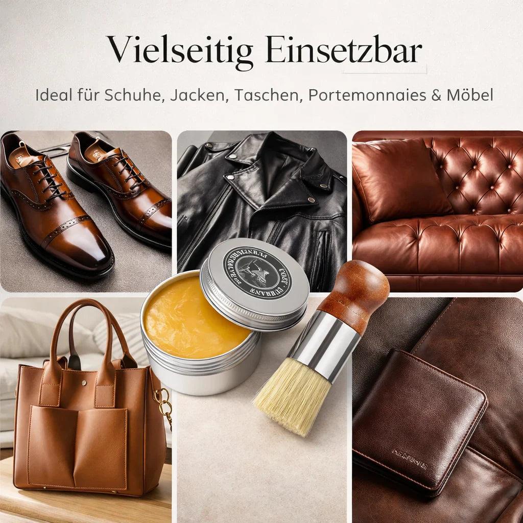 Lederpflege für Sofa, Auto, Schuhe & mehr | Lederbalsam für gepflegtes Leder | LederGlanz