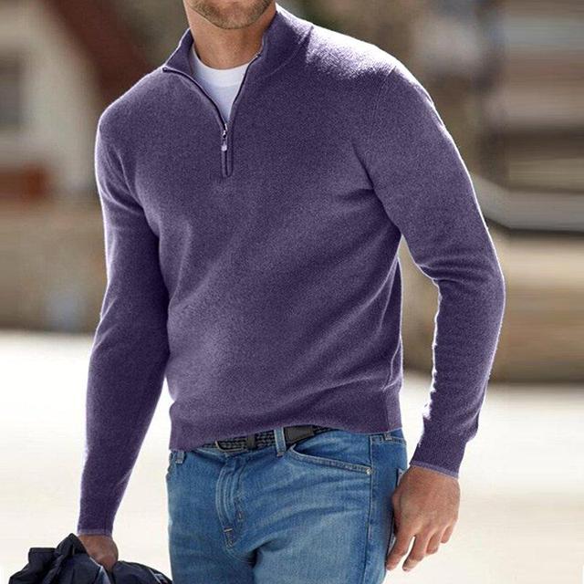 Merino Herrenpullover mit V-Ausschnitt - Herbstzauber Torino