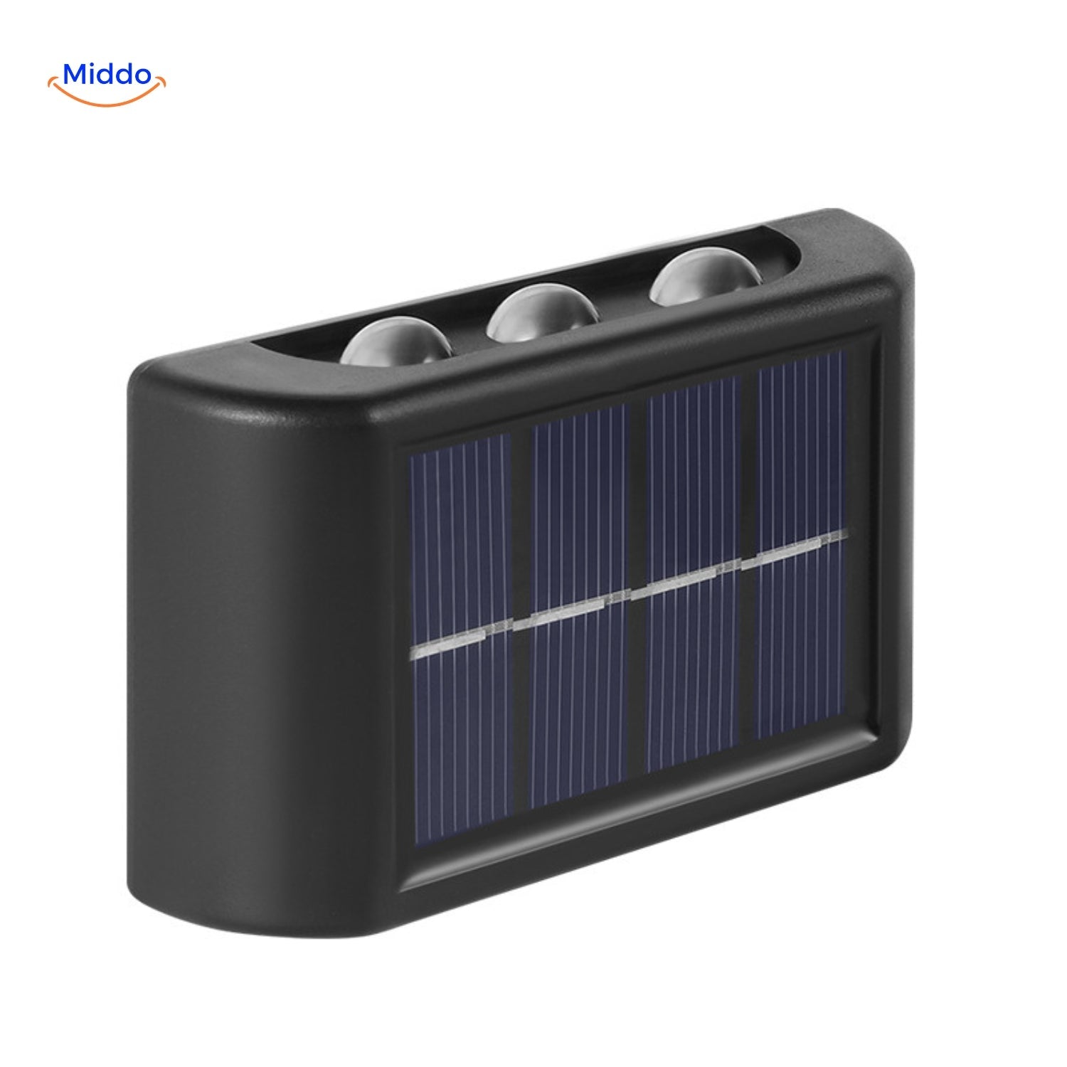 LumiGlow Solar-Wandlampe | Wasserdichte LED mit Doppelkopf für stilvolle Außendekoration