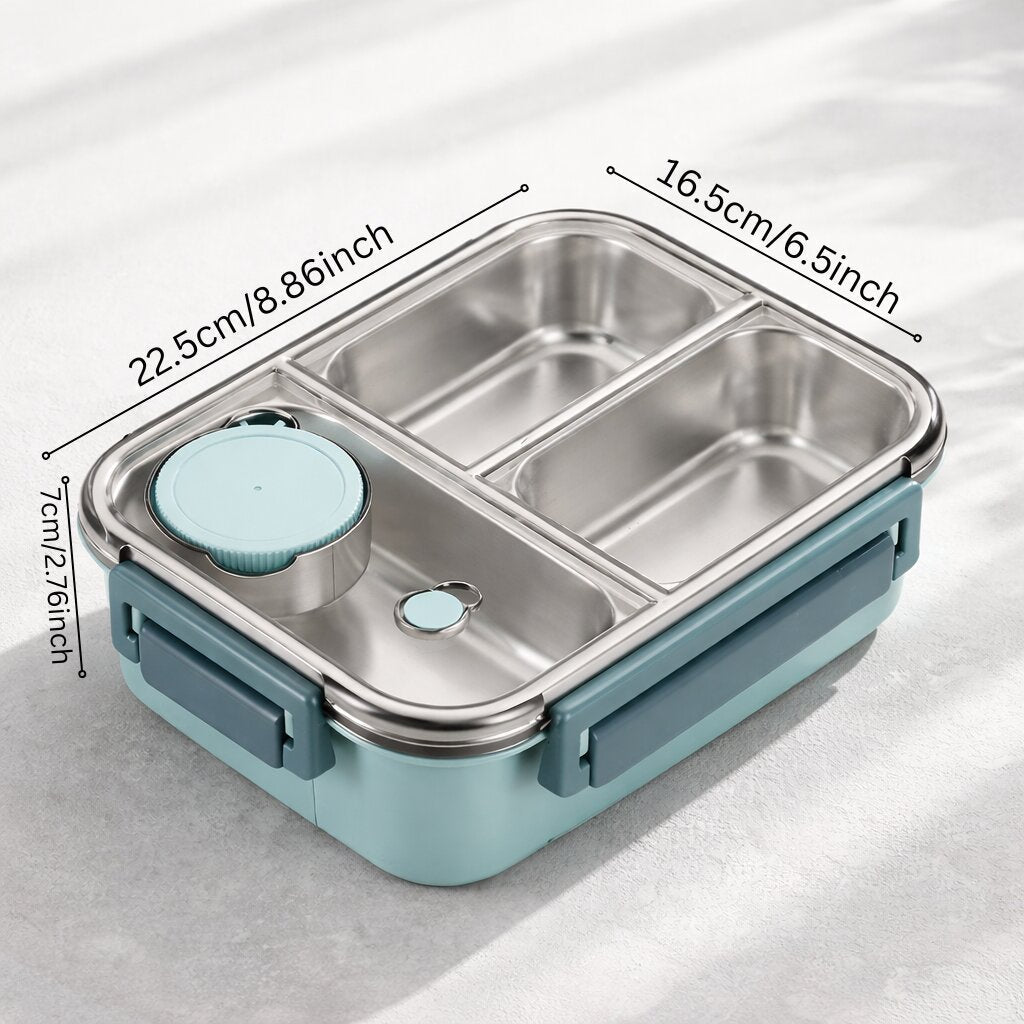 Lunchbox | Thermobehälter für Essen | Brotdose mit Fächern aus Edelstahl | Wärmecontainer | Esskraft