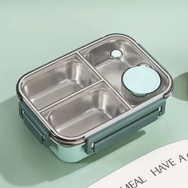 Lunchbox | Thermobehälter für Essen | Brotdose mit Fächern aus Edelstahl | Wärmecontainer | Esskraft