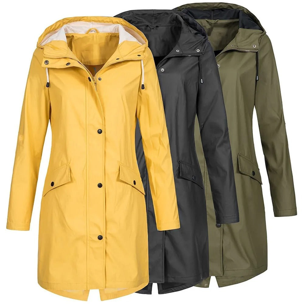 Damen Regenjacke mit Kapuze – Leichter Schutz gegen Regen