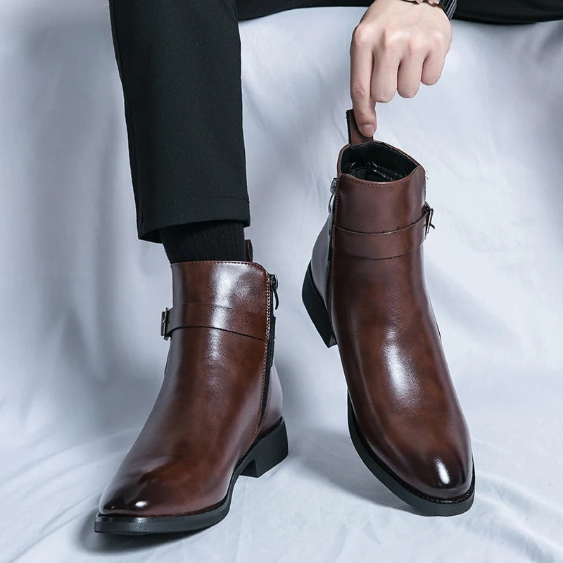 Elegante Lederstiefel für Herren | Komfort