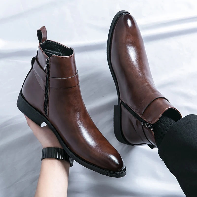 Elegante Lederstiefel für Herren | Komfort
