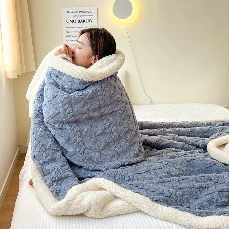 Dicke Winter-Fleece-Decke - LuxyCozy