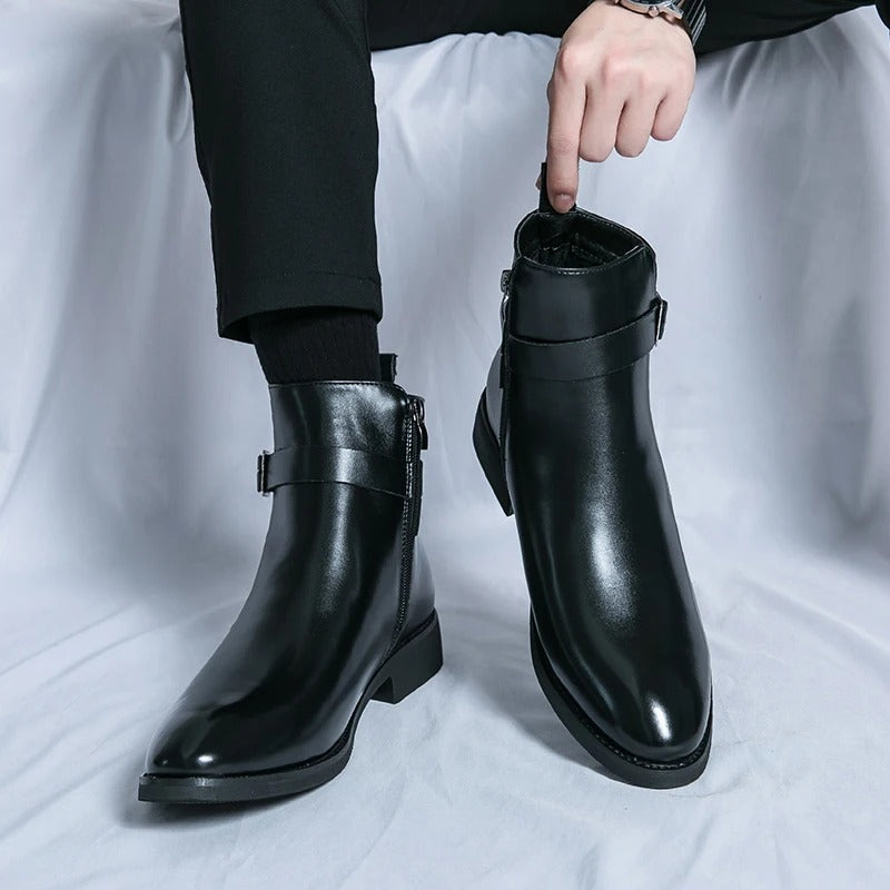 Elegante Lederstiefel für Herren | Komfort