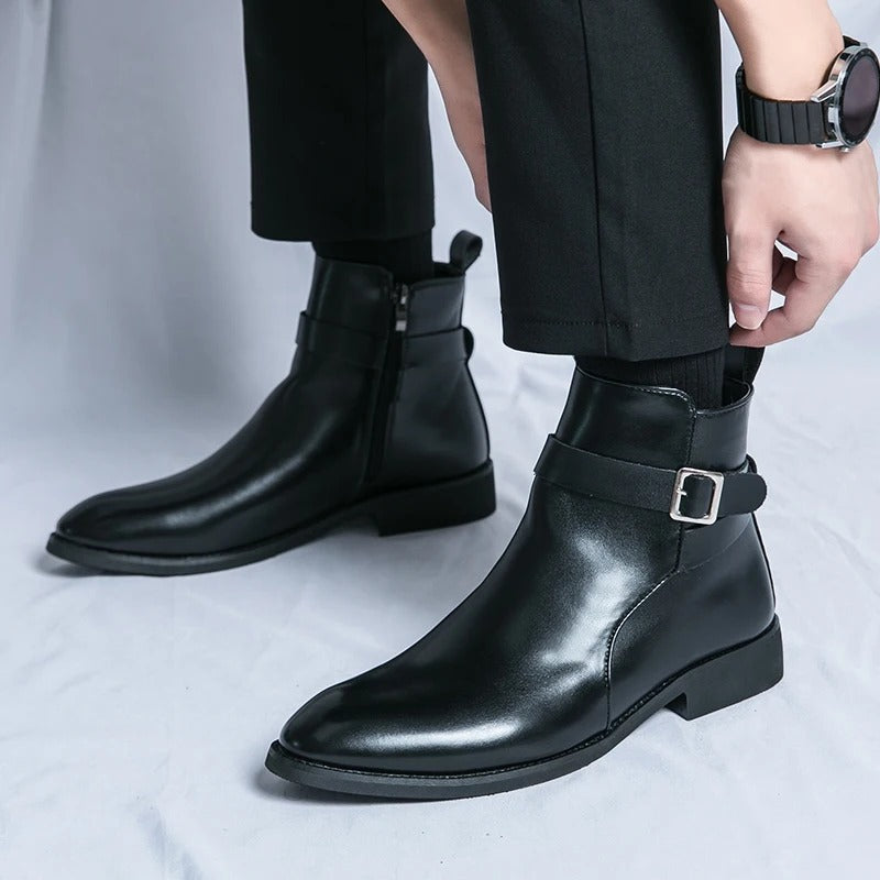 Elegante Lederstiefel für Herren | Komfort