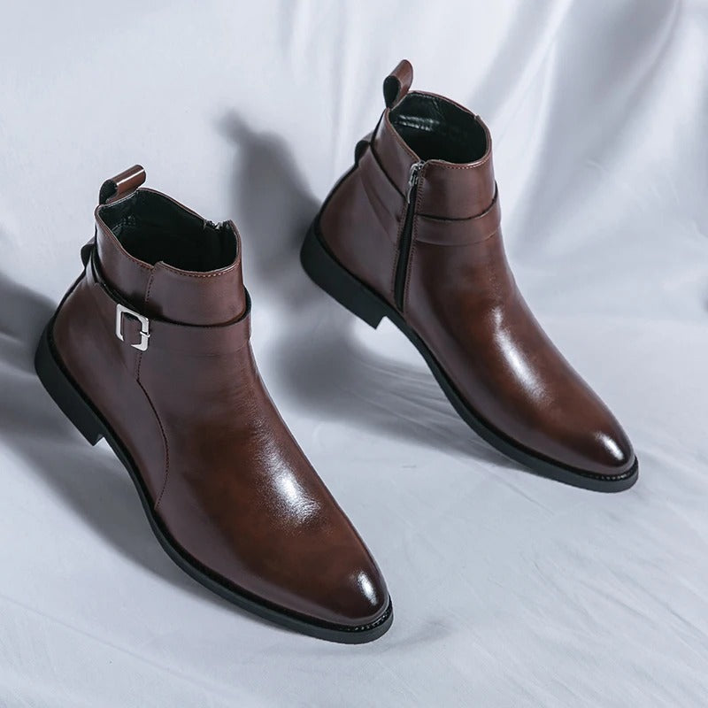 Elegante Lederstiefel für Herren | Komfort